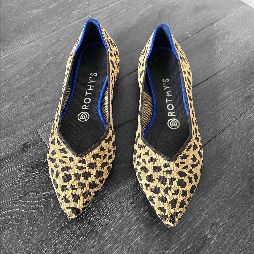 Rothy’s The Point Leopard Print Flats